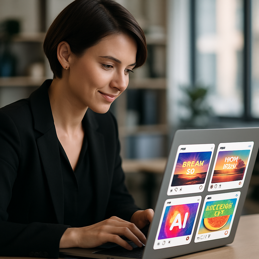 AI image generator for creating social media content main image