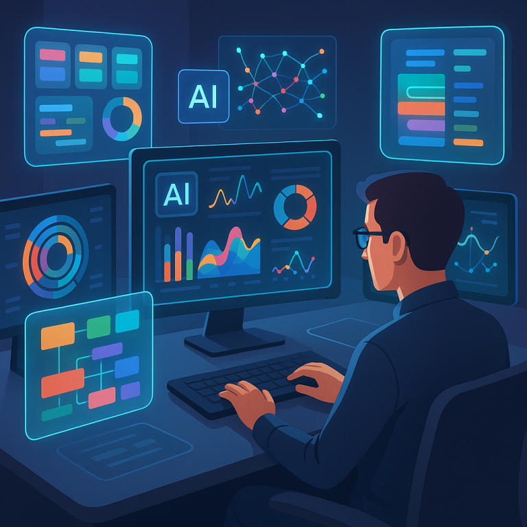 AI-generated main visual for Prompt engineering tools for data analysis comparison.