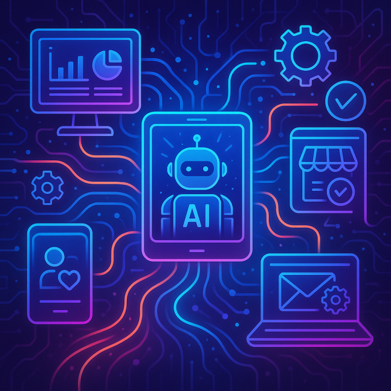 AI-generated main visual for ai tools for marketing automation comparison.