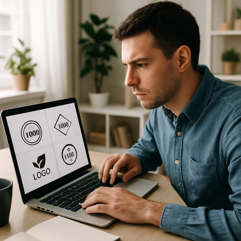 AI-generated main visual for best AI logo generator for small businesses comparison.